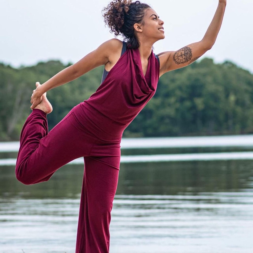 ARIA LATTNER $200 ARIA JUMPSUIT • BURGUNDY